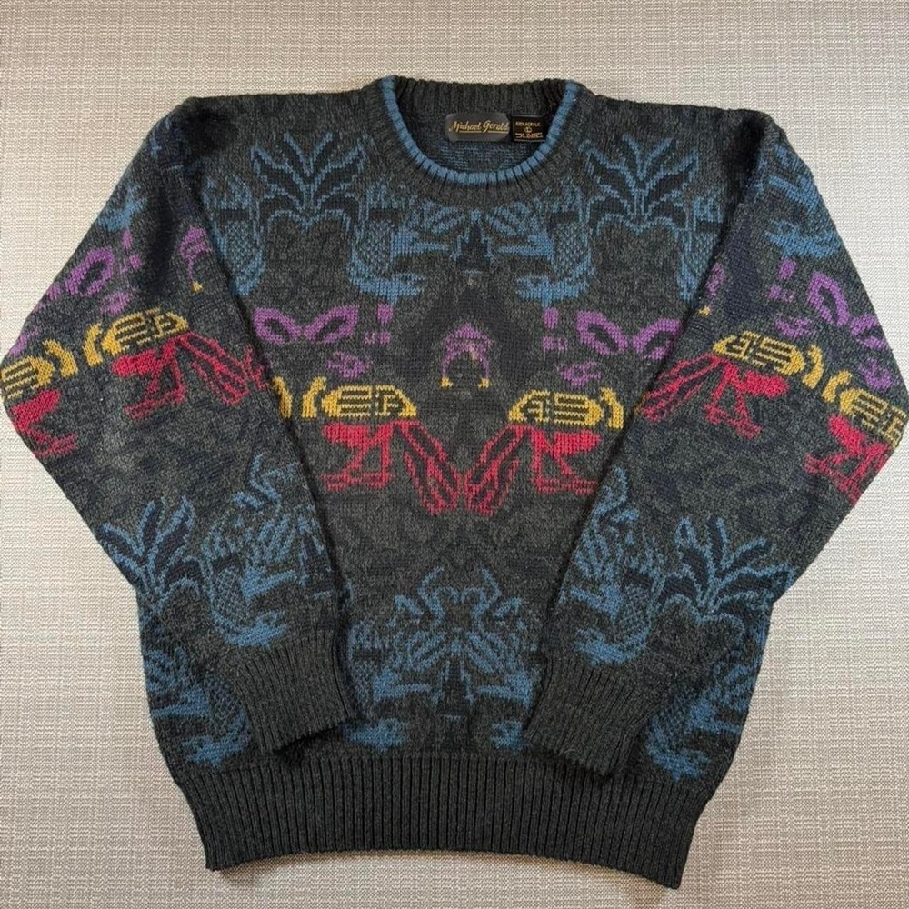 Michael Gerald Vintage multicolored crewneck sweaters